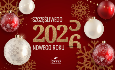 Noworoczne życzenia na 2026 rok. W tle grafika dekoracyjna.