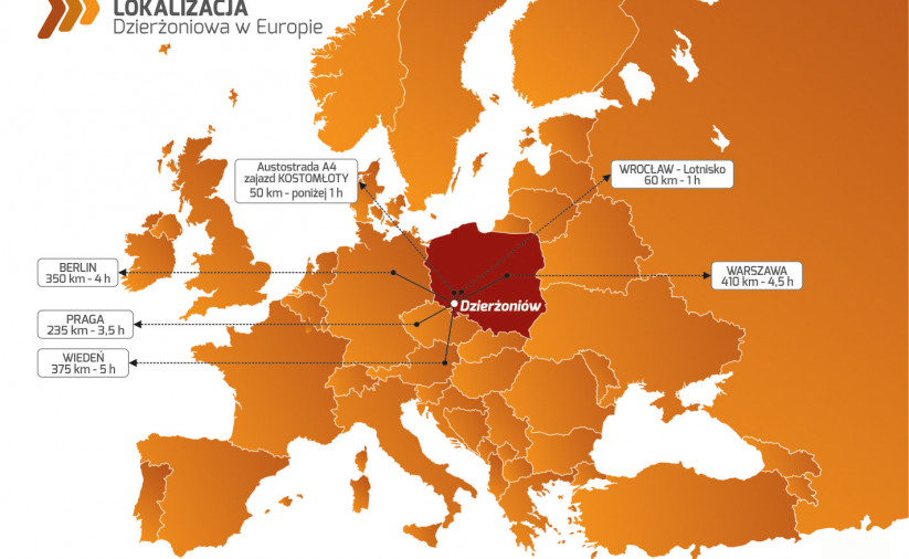 Location of Dzierżoniów