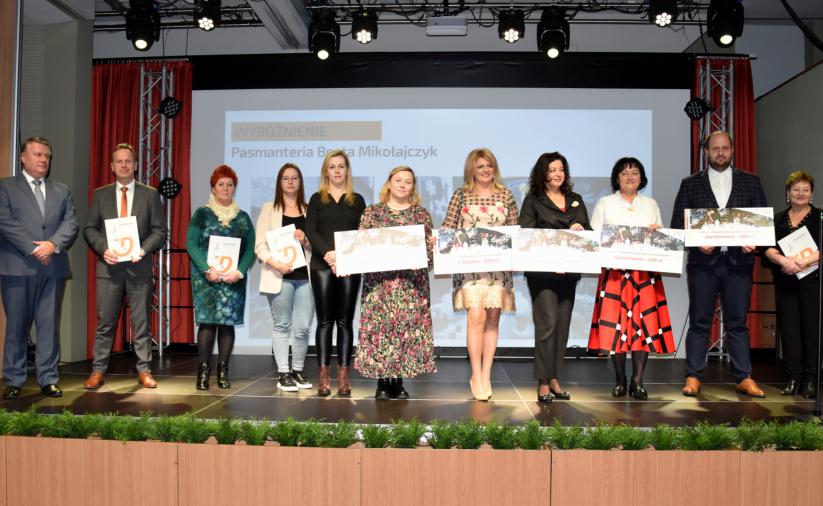 Participants of the competition for the most beautiful Christmas shop window