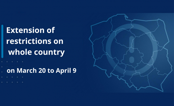 Extension of restrictions to the entire territory of Poland  from 29 March to 9 April