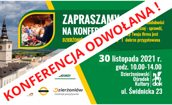 Konferencja "Dzierzoniów Przedsiębiorcom" została odwołana