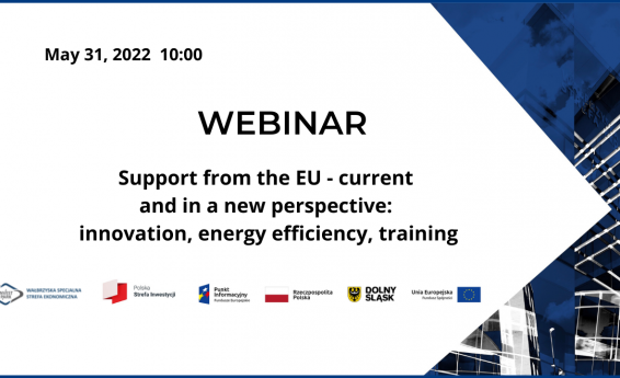 Support from the EU - current and in a new perspective: innovation, energy efficiency, training - free Webinar!