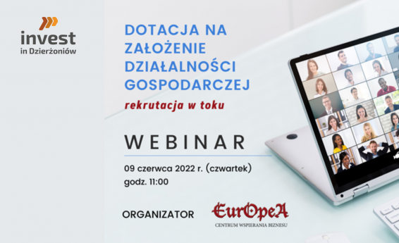 Dotacja na założenie działalności gospodarczej - webinar