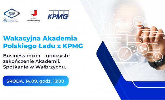 Plakat informujący o zakończeniu Wakacyjnej Akademii Polskiego Ładu - zawiera informacje zgodne z treścią artykułu. 
