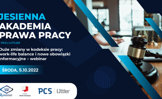 Plakat informujący o cyklu bezpłatnych szkoleń. Zawiera informacje zgodne z treścią artykułu.