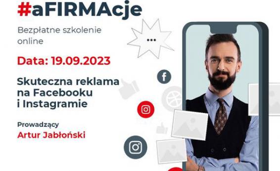 U góry loga organizatorów: Polfund ,Santander oraz Polska Fundacja Przedsiębiorczości. Poniżej szczegóły, dotyczące wydarzenia, które opisane są w treści artykułu. Prowadzący Artur Jabłoński. Z prawej strony smartfon oraz ikonki facebooka i instagrama. Na wyświetlaczu smarfona eleganco ubrany mężczyzna.