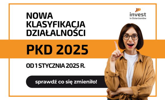 Nowa Klasyfikacja Działalności PKD 2025. Grafika zgodna z treścią artykułu.