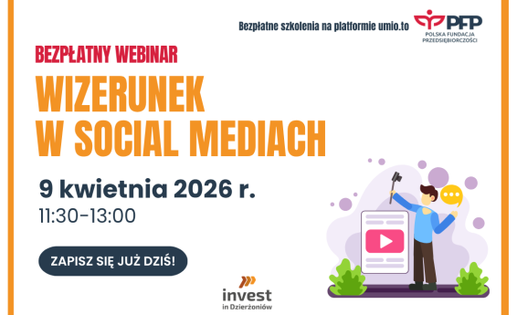 Grafika ozdobna dla webinaru: Wizerunek w social mediach