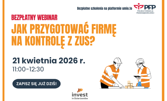 Grafika ozdobna dla webinaru: Jak przygotować firmę na kontrolę z ZUS?