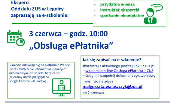 Informacje i dane kontaktowe dotyczące sposobu uczestnictwa w szkoleniu