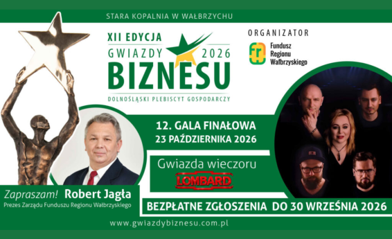 grafika zawierająca szczegóły wydarzenia "Gwiazdy Biznesu 2026"